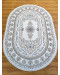 Ковер турецкий AZURE 7163A CREAM CREAM овал