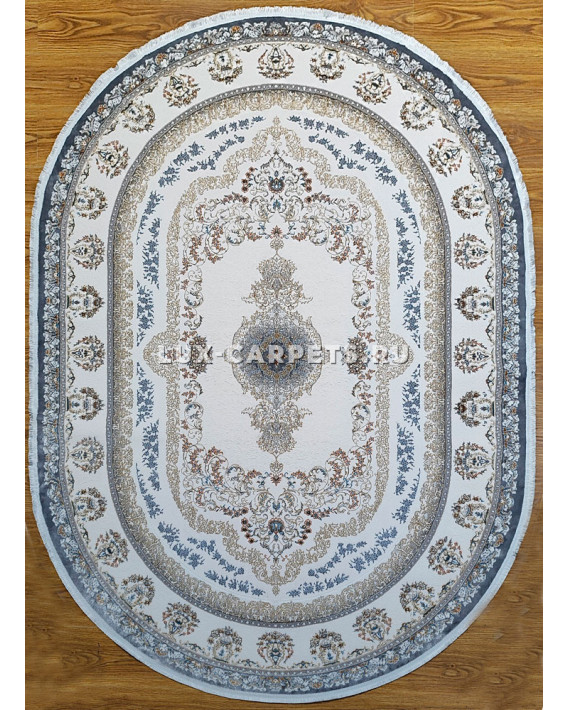 Ковер турецкий AZURE 7163A CREAM L_GRAY овал