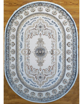 Ковер турецкий AZURE 7163A CREAM L_GRAY овал