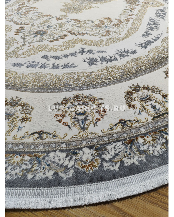 Ковер турецкий AZURE 7163A CREAM L_GRAY овал