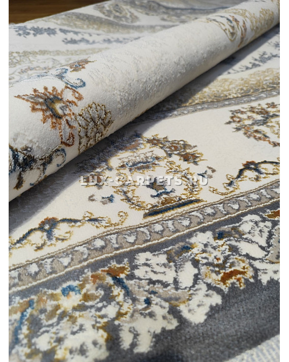 Ковер турецкий AZURE 7163A CREAM L_GRAY овал